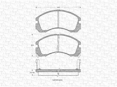 MAGNETI MARELLI 363702160568 -  Комплект тормозных колодок, дисковый тормоз